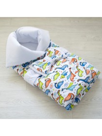 Плед-конверт на пуговицах "Дино-герои"