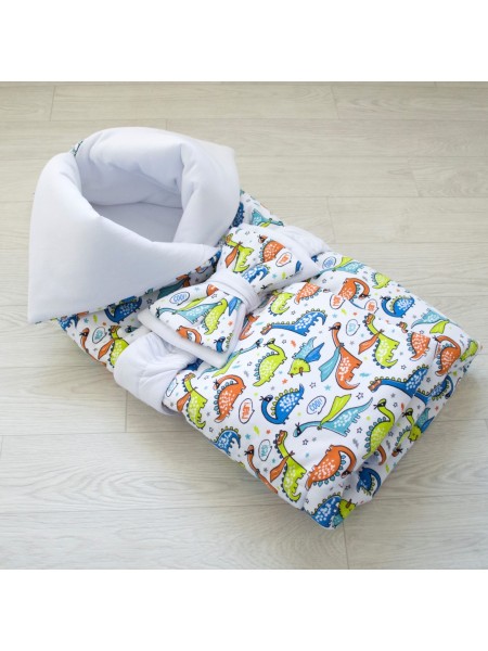 Плед-конверт на пуговицах Дино-герои