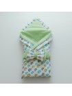 Плед-конверт Слоники зеленый