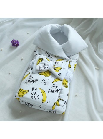 Плед-конверт на пуговицах Бананы