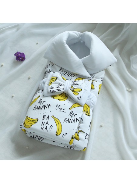 Плед-конверт на пуговицах Бананы