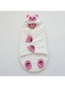 Конверт-кокон "Котик" молочный/розовый