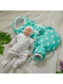 Комплект "Звезды" мятный с коконом