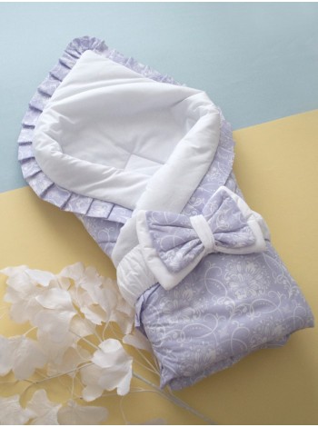 Конверт-плед Королевская лилия белый