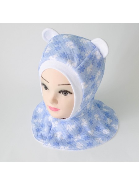 Шапка-шлем Ушки голубой мишки