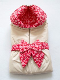 Одеяло-траснформер "Снежинки" бежевый