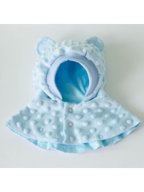 Шапка-шлем "Ушки" голубой плюш