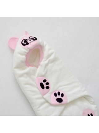 Конверт-кокон Панда молочный/розовый