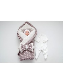 Комплект  "Коричневый в горошек"