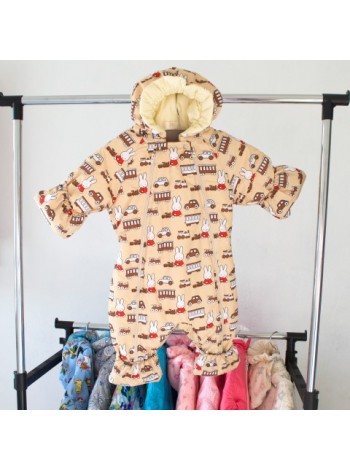 Комбинезон утепленный Зайчики в трамвайчике