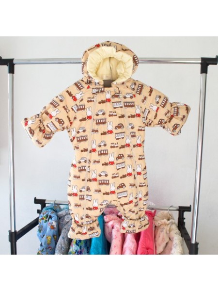 Комбинезон утепленный Зайчики в трамвайчике