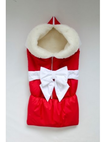 Одеяло-трансформер Красный на овчине