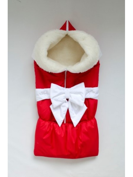 Одеяло-трансформер Красный на овчине