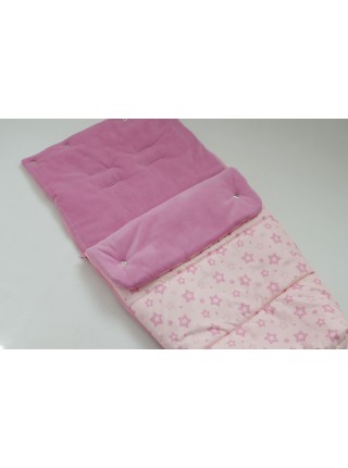 Конверт в прогулочную коляску (розовый со звездами/розовый)