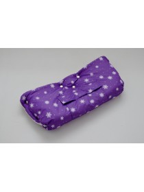 Муфта для коляски на овчине (снежинки на фиолетовом)