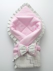 Плед-конверт Зигзаг розовый рюши