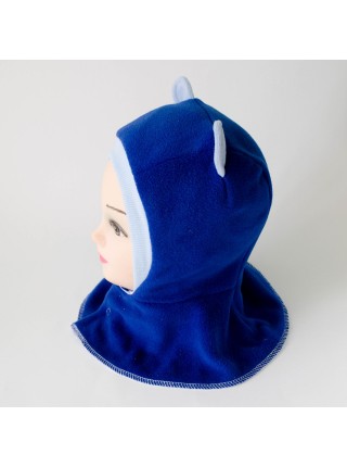 Шапка-шлем Ушки синий/голубой
