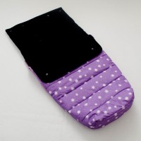 Конверт в прогулочную коляску (снежинки на фиолетовом)