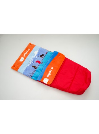 Конверт в прогулочную коляску (красный/котики)