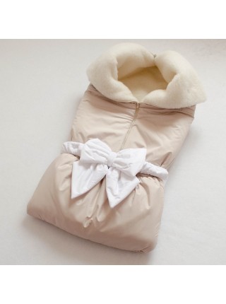 Одеяло-трансформер Бежевый на овчине