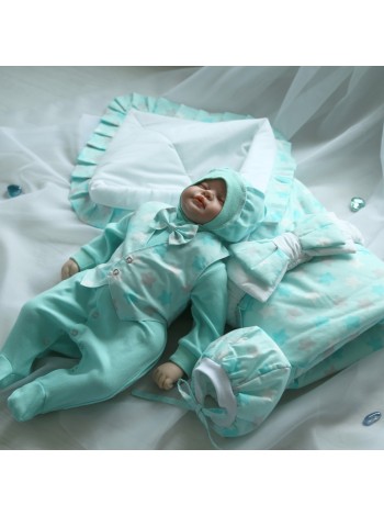 Комплект Звездочки мятный