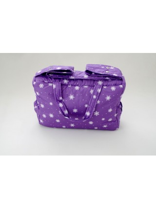 Сумка для коляски Снежинки фиолетовый