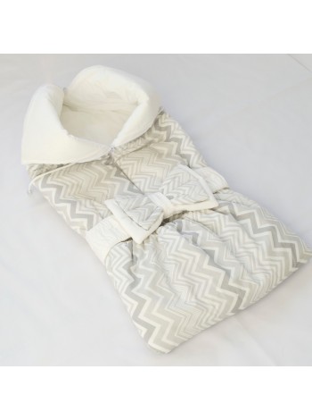 Конверт на выписку Серый зигзаг